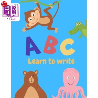 海外直订Learn to write: Letter Tracing Practice, Workbook for Writing, Lear to write the 学习写作：字母追踪练习，写