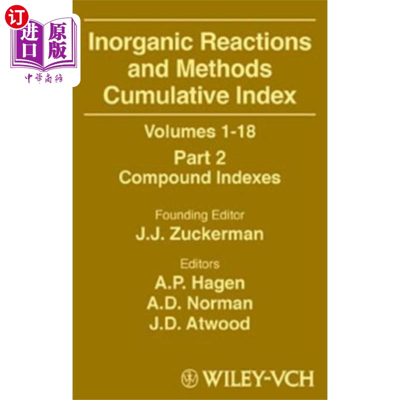 海外直订Inorganic Reactions and Methods Cumulative Index... 无机反应与方法