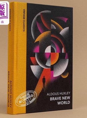 企鹅复古布脊经典系列 赫胥黎 美丽新世界 Brave New World 英文原版 Aldous Huxley 反乌托邦小说【中商原版】
