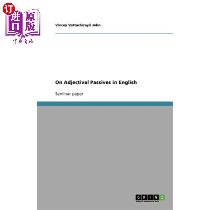 海外直订On Adjectival Passives in English 英语形容词被动句研究
