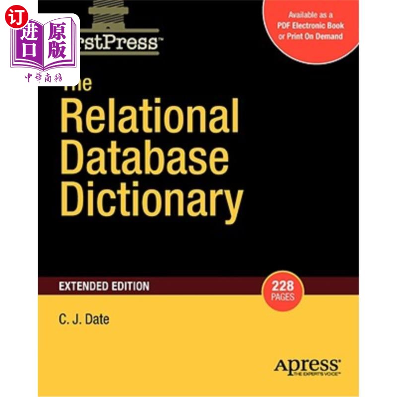 海外直订The Relational Database Dictionary, Extended Edition关系数据库字典，扩展版