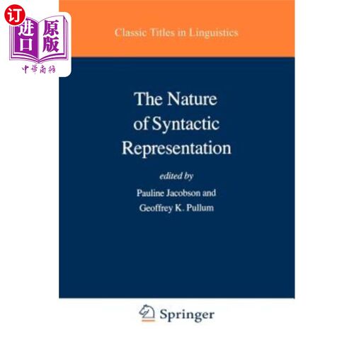 海外直订The Nature of Syntactic Representation 句法表征的本质