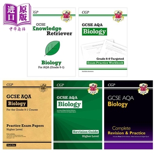 Biology 中商原版 知识提纲 CGP GCSE 模拟考试卷 生物系列 AQA 10分钟测试 英国原版 复习指南 复习题卡 考试练习册