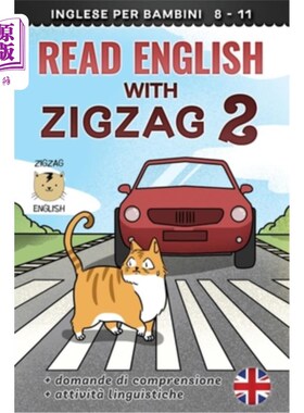 海外直订Read English with Zigzag 2: Inglese per bambini 用z字形读英语：Inglese per bambini