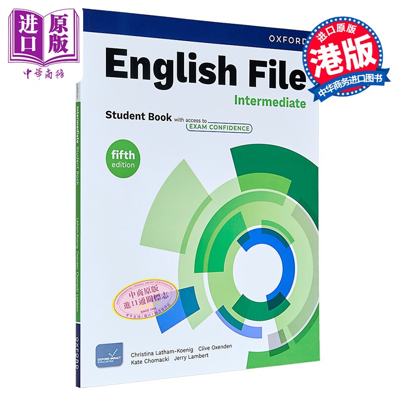 预售 牛津中学英语口语教材 英语档案第五版学生书含电子资源 中级B1 English File 5th ed Intermediate Student Book【中商原版?