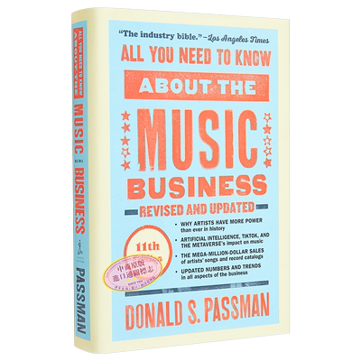 音乐行业您需了解的一切 英文原版 All You Need to Know about the Music Business Donald S Passman 文化【中商原版】