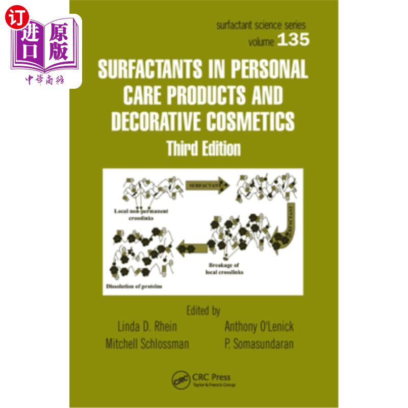 海外直订Surfactants in Personal Care Products and Decorative Cosmetics 个人护理产品和装饰性化妆品中的表面活性剂
