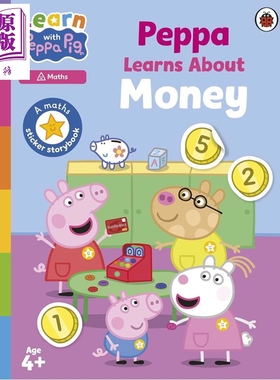 粉红猪 与佩奇学理财 Learn with Peppa Peppa Learns About Money 英文原版 互动贴纸故事书 日常生活知识学习【中商原版】