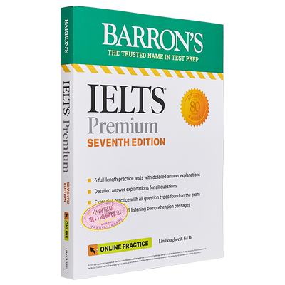 预售 IELTS Premium 6 Practice Tests Comprehensive Review 巴朗雅思考试备考高级版第七版 6次模拟考试复习在线音频【中商原版?