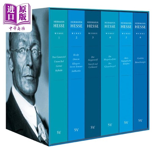【德文版】黑塞作品精选6卷套盒 悉达多 玻璃珠游戏等 Ausgewahlte Werke 德语原版 Hermann Hesse 诺贝尔奖得主【中商原版】