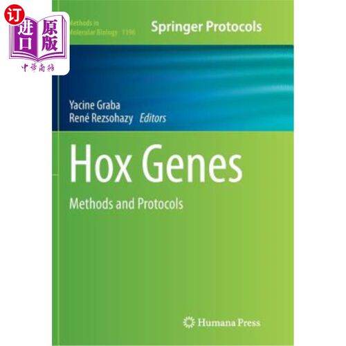 海外直订医药图书Hox Genes: Methods and Protocols Hox基因:方法和协议