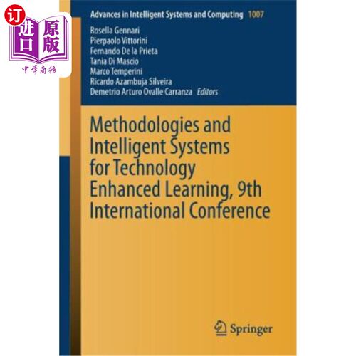 海外直订Methodologies and Intelligent Systems for Technology Enhanced Learning, 9th Inte 技术强化学习的方法和智能系