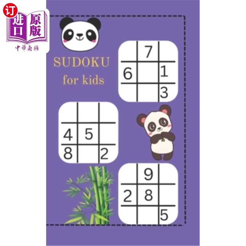 海外直订Sudoku for Kids: Sudoku puzzles for smart kids with increasing difficulty and so 儿童数独：为聪明的孩子增加