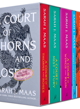 荆棘与玫瑰法庭英文原版仙灵王庭纪平装盒装5册 A Court of Thorns and Roses Box Set Sarah J. Maas 浪漫奇幻小说英文版