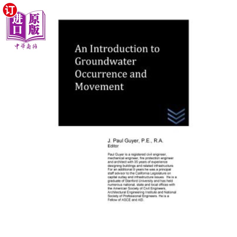 海外直订An Introduction to Groundwater Occurrence and Movement地下水赋存与运移概论