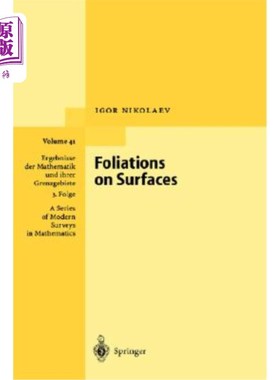 海外直订Foliations on Surfaces 绿叶的表面