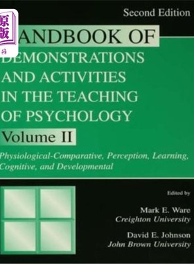 海外直订Handbook of Demonstrations and Activities in the Teaching of Psychology: Volume  心理学教学中的示范和活动手