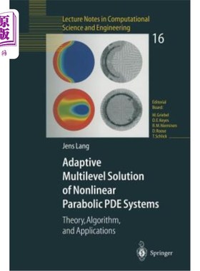 海外直订Adaptive Multilevel Solution of Nonlinear Parabolic Pde Systems: Theory, Algorit 非线性抛物型偏微分方程组的