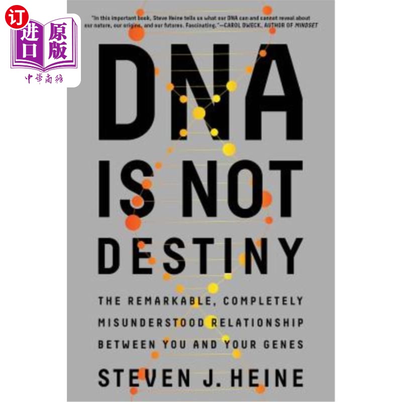 海外直订DNA Is Not Destiny: The Remarkable, Completely Misunderstood Relationship Betwee DNA不是命运：你和你的基因