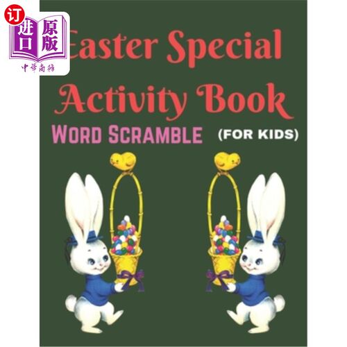 海外直订Easter Special Activity Book (FOR KIDS) WORD SCRAMBLE: Puzzle Book 复活节特别活动书（儿童版）单词拼图：益智