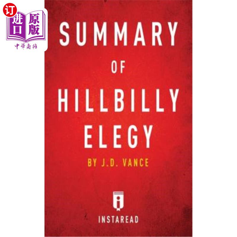 海外直订summary of hillbilly elegy: by j.d.