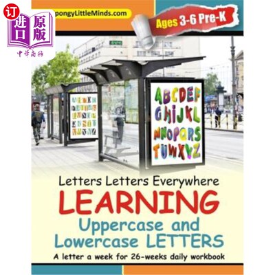 海外直订Letters Letters Everywhere LEARNING Uppercase and Lowercase Letters: A letter a  字母字母到处学习大写字母和