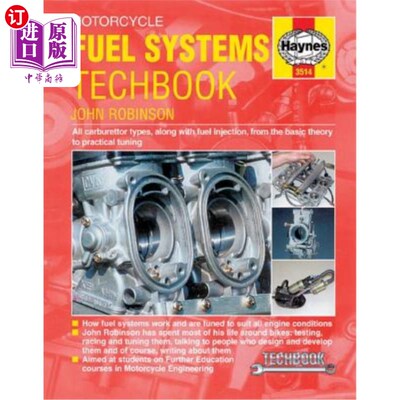 海外直订Motorcycle Fuel Systems Techbook: All Carburettor Types, Along with Fuel Injecti 摩托车燃料系统技术手册:所