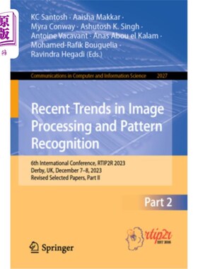 海外直订Recent Trends in Image Processing and Pattern Recognition: 6th International Con Recent Tre