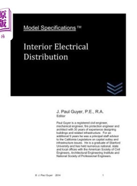海外直订Model Specifications: Interior Electrical Distribution 型号规格：内部配电