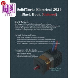 海外直订SolidWorks Electrical 2024 Black Book: (Colored) SolidWorks电气2024黑皮书:(有色)