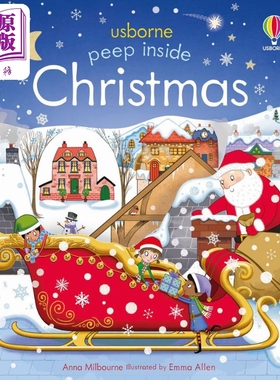 预售 偷偷看里面 圣诞节Peep Inside Christmas英文原版 儿童纸板书亲子绘本 翻翻书捉迷藏图画书 进口童书儿童读物【中商原版】