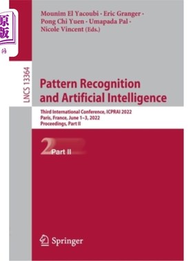 海外直订Pattern Recognition and Artificial Intelligence: Third International Conference, 模式识别与人工智能:第三届国际