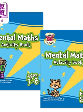 预售 英国CGP原版 New Mental Maths Activity Book 7-9岁小学三四年级 心算活动练习册2册套装含答案 Ages7-9 Year3-4【中商原版?