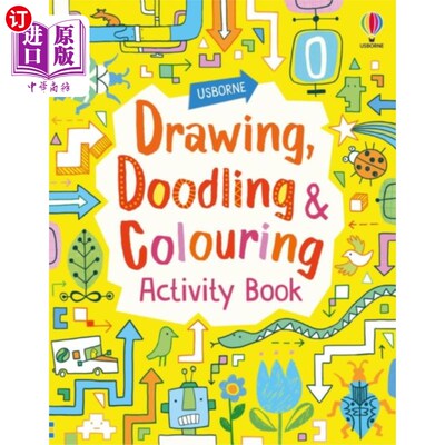 海外直订Drawing, Doodling and Colouring Activity Book 绘画，涂鸦和着色活动书
