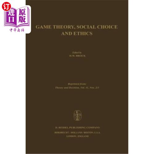 海外直订Game Theory, Social Choice and Ethics 博弈论、社会选择与伦理学