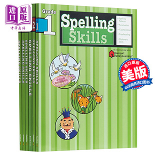 Grade Family Spelling Harcourt 英文原版 Flash 拼写技能提高练习册 Learning 哈考特英语学习辅助教材书 Kids Skills