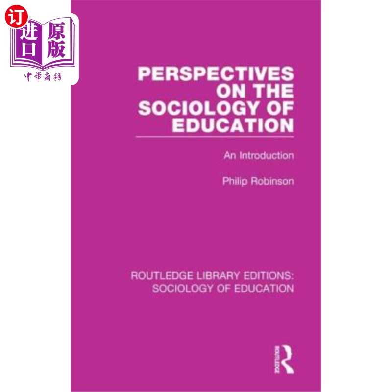 海外直订Perspectives on the Sociology of Education: An Introduction 教育社会学的观点:导论