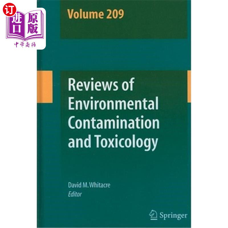 海外直订Reviews of Environmental Contamination and Toxicology, Volume 209 环境污染与毒理学评论，第209卷