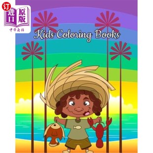 海外直订Kids Coloring Books: Sea Creatures and Ocean Animals 孩子们给书上色：海洋生物和海洋动物