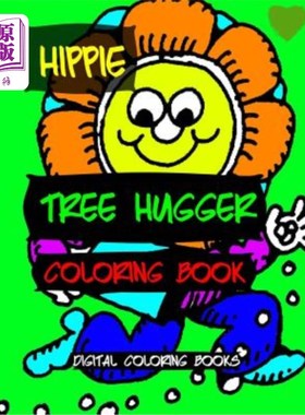 海外直订Hippie Tree Hugger Coloring Book 嬉皮树拥抱者彩书