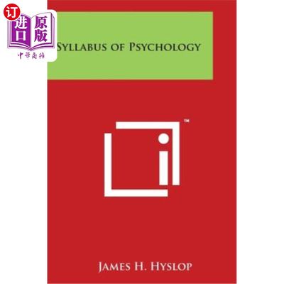 海外直订Syllabus of Psychology 心理学教学大纲