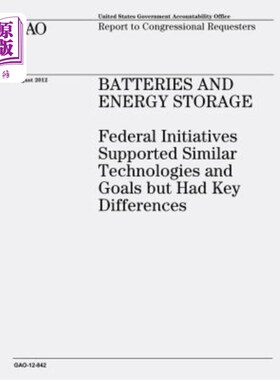 海外直订Batteries and Energy Storage: Federal Initiatives Supported Similar Technologies 电池和储能:联邦计划支持类