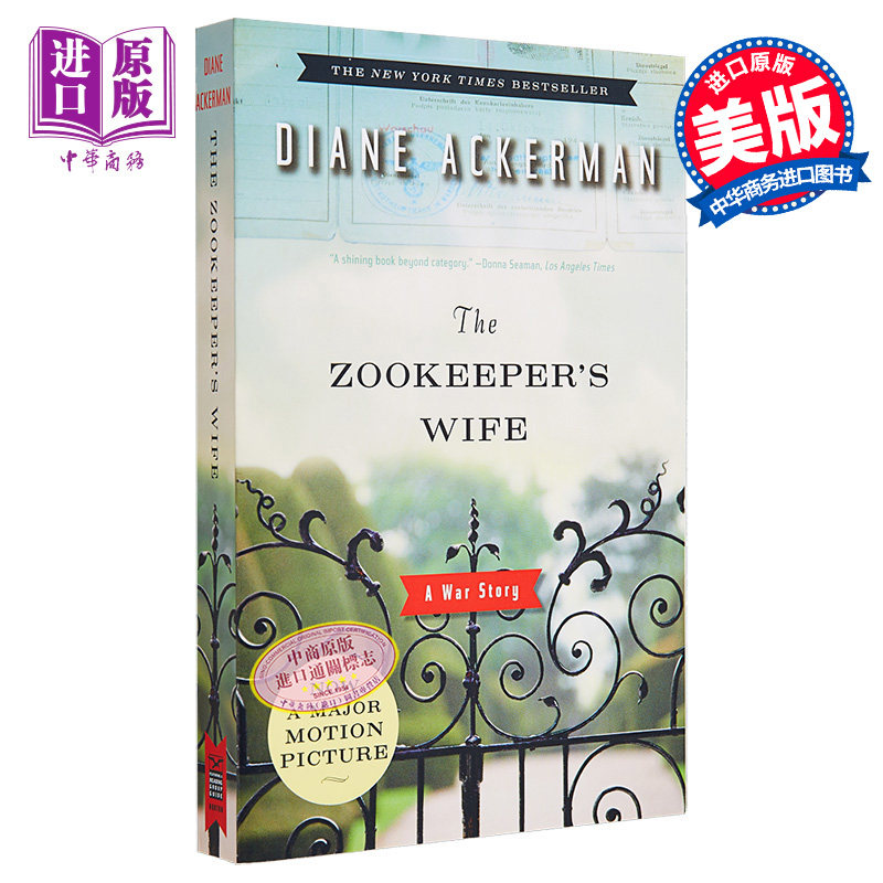 现货 物园长夫人 一个波兰女性的战争回忆 Diane Ackerman 英文原版 The Zookeeper's Wife A War Story【中商原版】