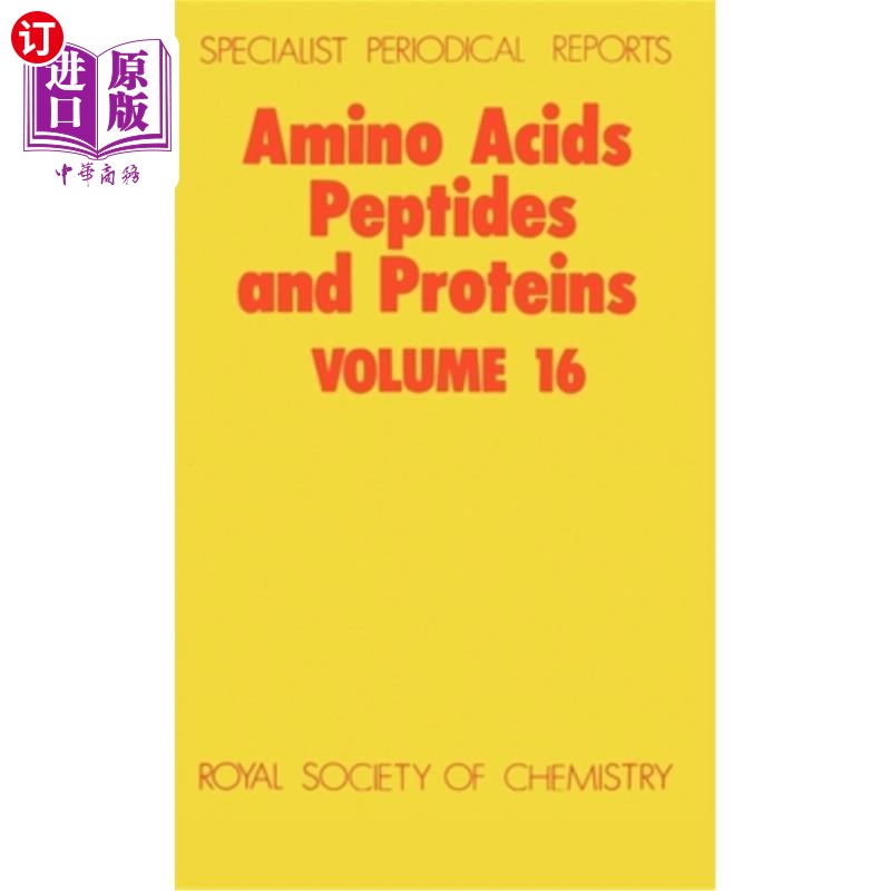 海外直订Amino Acids, Peptides and Proteins: Volume 16 氨基酸、肽和蛋白质：第16卷