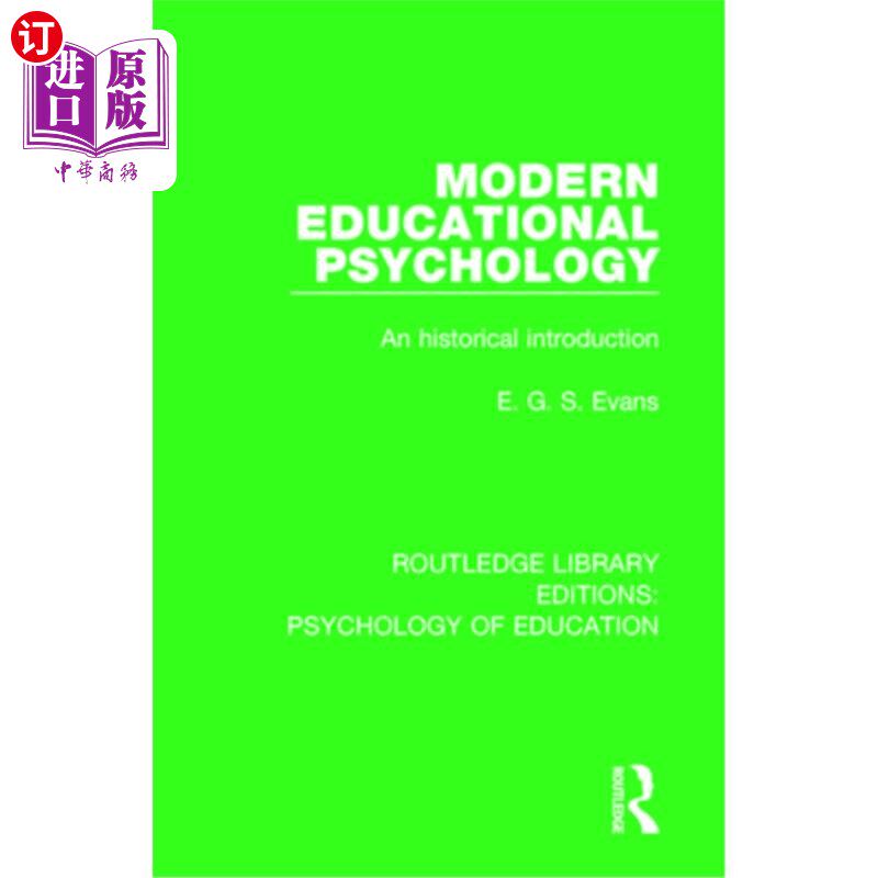 海外直订Modern Educational Psychology: An Historical Introduction 现代教育心理学:历史导论