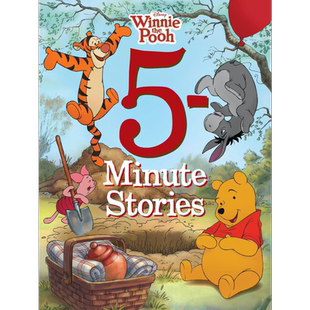 迪士尼5分钟小熊维尼故事 5-Minute Winnie the Pooh Stories 英文原版 儿童绘本故事图画书 迪士尼系列 精装进口【中商原版?