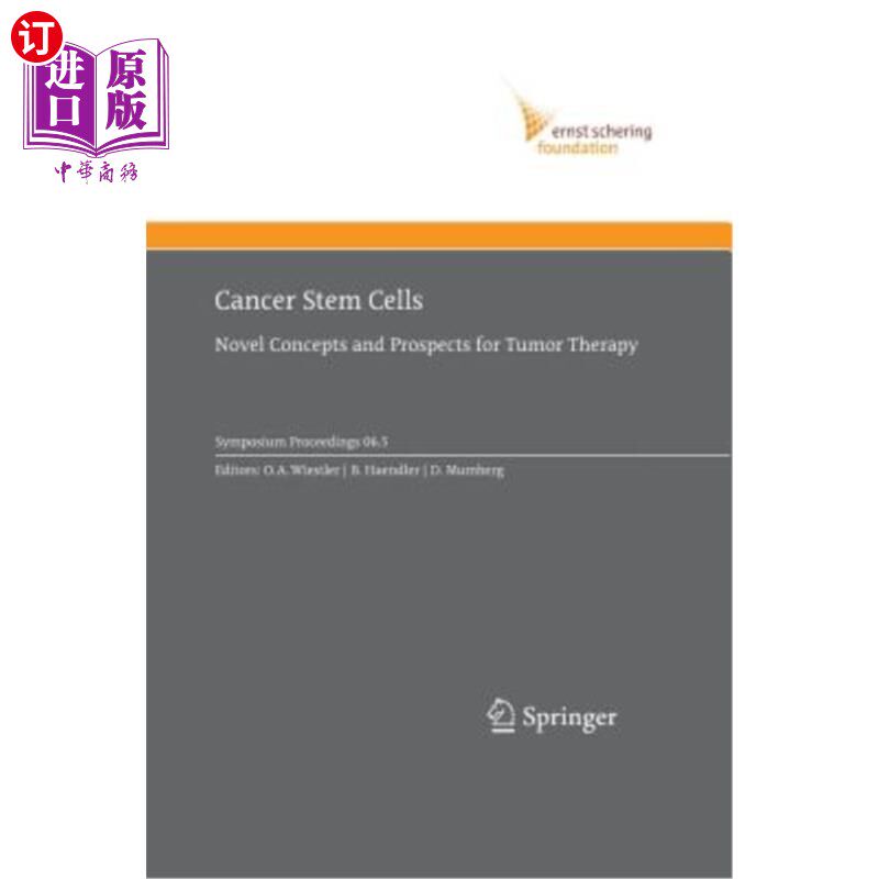 海外直订医药图书Cancer Stem Cells: Novel Concepts and Prospects for Tumor Therapy 肿瘤干细胞:肿瘤治疗的新概念和展望