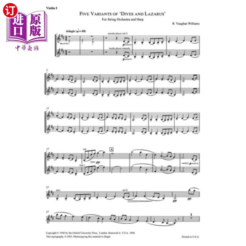 海外直订Five Variants on 'Dives and Lazarus' 《潜水与拉撒路》的五个变体