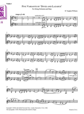 海外直订Five Variants on 'Dives and Lazarus' 《潜水与拉撒路》的五个变体