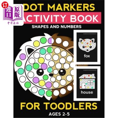 海外直订DOT markers ACTIVITY book: shapes and numbers DOT标记活动手册:形状和数字